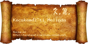 Kecskeméti Melinda névjegykártya