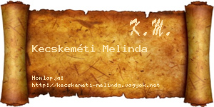 Kecskeméti Melinda névjegykártya